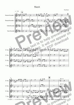 page one of March [Rec or Flute 4tet]