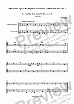 page one of 16 Favourite Hymns Vol.2 for Soprano and Clarinet Duet