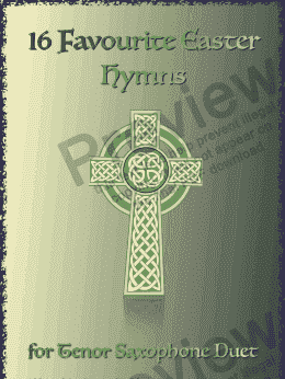 page one of 16 Favourite Easter Hymns for Tenor or Soprano Saxophone Duet