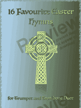 page one of 16 Favourite Easter Hymns for Trumpet and Trombone Duet