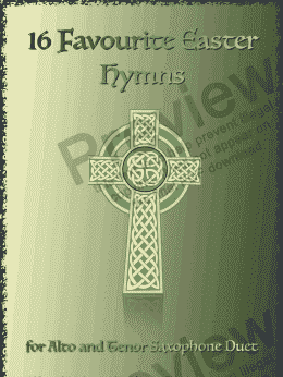 page one of 16 Favourite Easter Hymns for Alto and Tenor Saxophone Duet