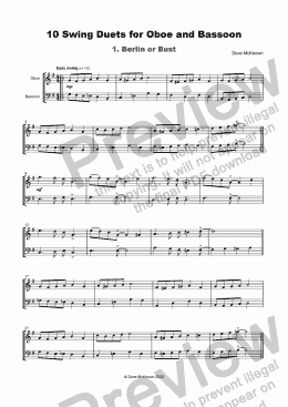page one of 10 Swing Duets for Oboe and Bassoon
