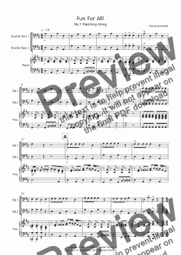 page one of Fun For All! for Double Basses and Piano