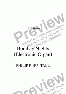 page one of Bombay Nights