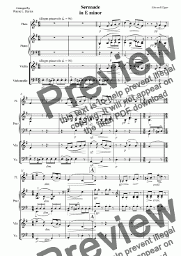 page one of Elgar: Serenade