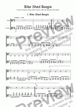 page one of Bike Shed Boogie - Viola
