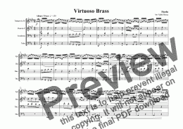 page one of Haydn - Virtuoso Brass Quartet
