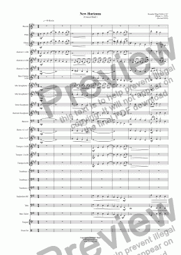 page one of New Horizons (Concert Band )