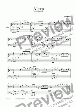 page one of Alexa [Piano solo]