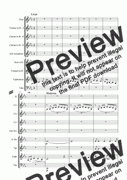page one of Adagio for Euphonium