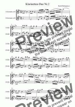 page one of Klarinetten-Duo Nr.2