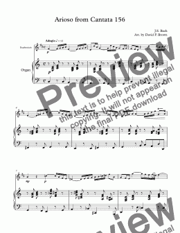 page one of Arioso for Euphonium and Organ