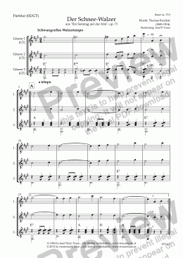 page one of Der Schnee-Walzer (02/GT/Score & Parts)