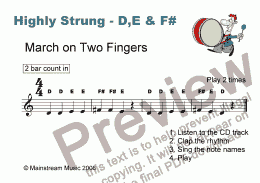 page one of Highly Strung - March on Two Fingers