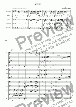 page one of Piano Preludes Book 1: 12. Minstrels 