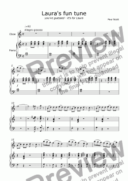 page one of Laura's fun tune