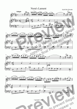 page one of Ibsen Suite for Flute & Piano: 2. Nora's Lament
