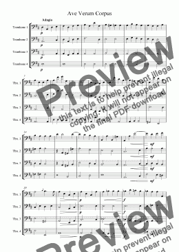 page one of Ave Verum Corpus - Download Sheet Music