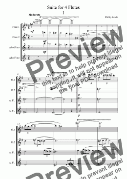 page one of Suite for 4 Flutes 