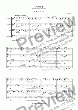 page one of Capriol Suite - 5. Pieds-en-l’air