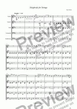 page one of Sleighride for Strings