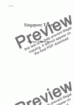 page one of Singapore Town