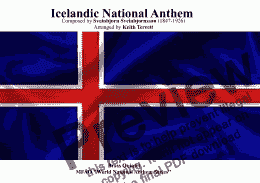 page one of Icelandic National Anthem for Brass Quintet (World National Anthem Series)