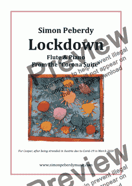 page one of Lockdown for Flute & Piano from the Corona Suite by Simon Peberdy