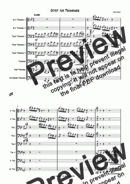 page one of Octet for Trombones
