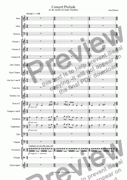 page one of Concert Prelude (Based on the medieval chant 'Gaudete')