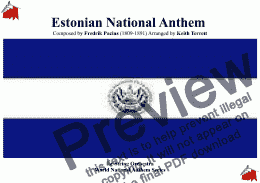 page one of Estonian National Anthem for String  (MFAO World National Anthem Series)