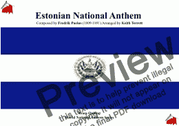 page one of Estonian National Anthem for Brass Quintet (MFAO World National Anthem Series)