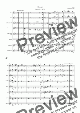 page one of Minuet [Quartet No. 3. Op. 76] (ME)