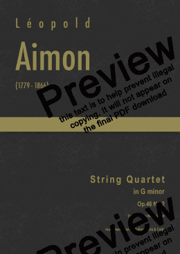 page one of Aimon - String Quartet in G minor