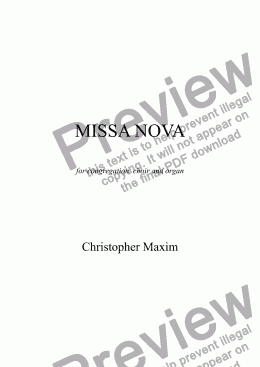 page one of Missa Nova (English words)