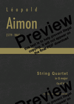 page one of Aimon - String Quartet in G major