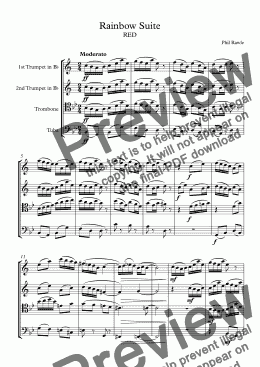 page one of Rainbow Suite - Brass Quartet