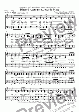 page one of Blessed Assurance (New Hymn Arr.)
