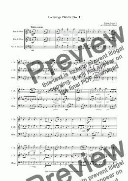 page one of Lockvogel Waltz No. 1 (2 oboes & bassoon)