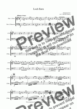 page one of Loch Earn - Oboe & Bassoon
