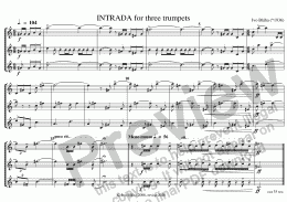 page one of INTRADA for 3 trumpets