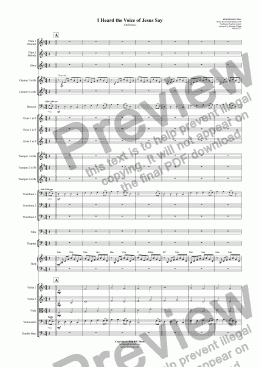 page one of I Heard the Voice of Jesus Say (Kingsfold) - Orchestra