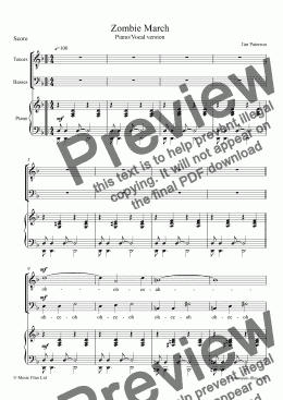 page one of Zombie March (piano/vocal)
