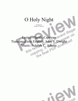 page one of O Holy Night - Duet