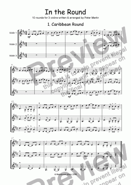 page one of In the Round - Violin