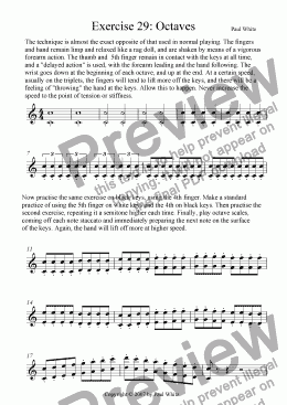 page one of Exercise 29 : Octaves