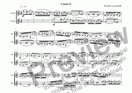 page one of Canon #4 from 12 Canons for 2 Violins