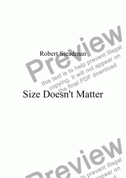 page one of Size Doesn't Matter
