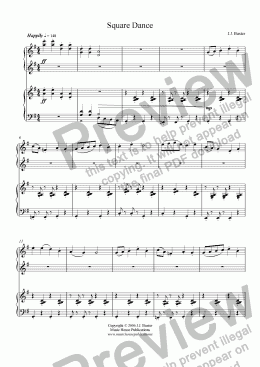 page one of Square Dance - Full Score