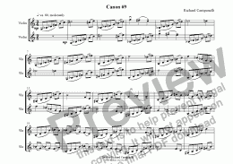 page one of Canon#9 from 12 Canons for 2 Violins